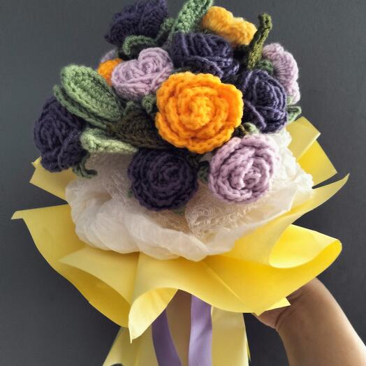 PURPLE  YELLOW LOVE BOUQUET