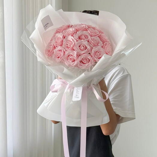 Pembe Gul Buketi (yapay)