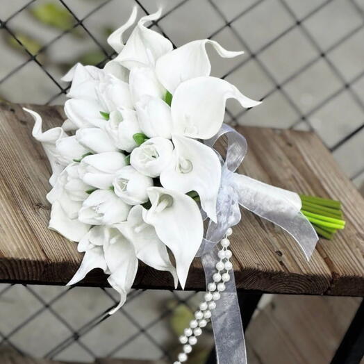 Yapay Beyaz Gala Gelin Demeti