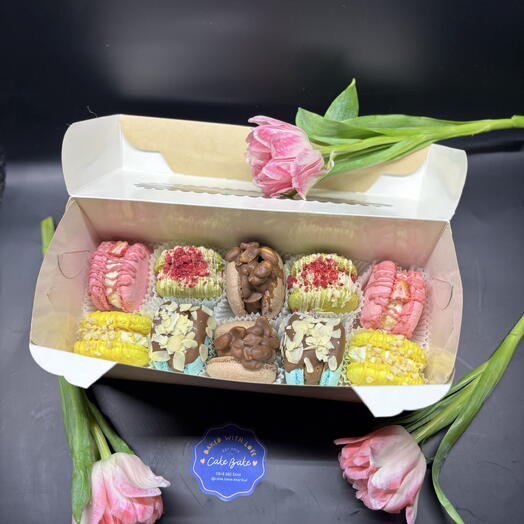 Fransız Makaronları 10 adet hediye kutusu