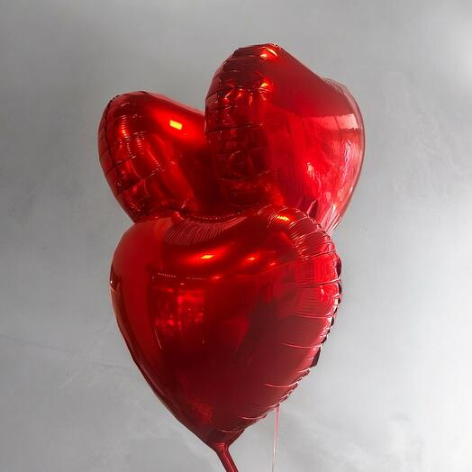 Kalpli Kırmızı Renk Hellium Balon 3 Adet