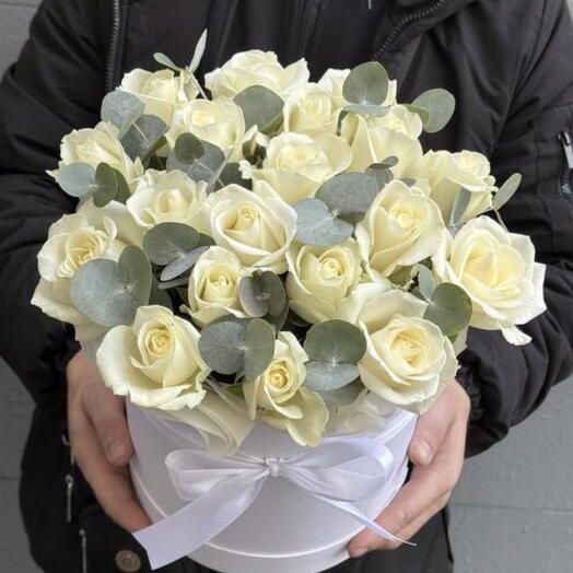 21 white rose box