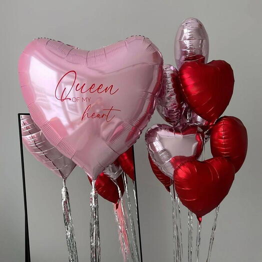 Pembe ve  kırmızı balon seti