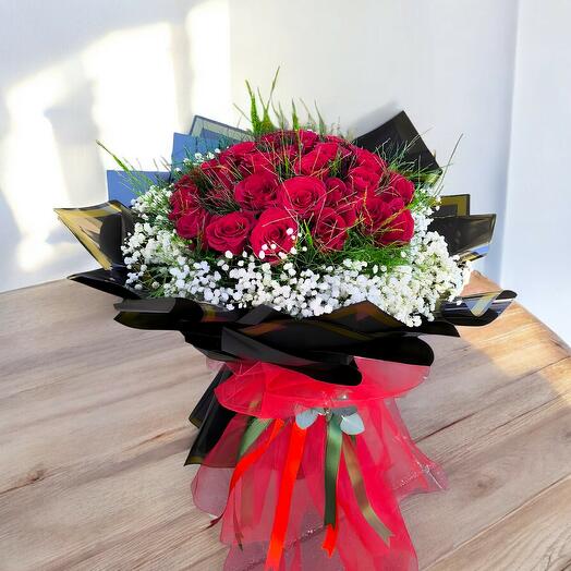 41 kırmızı gul buketi