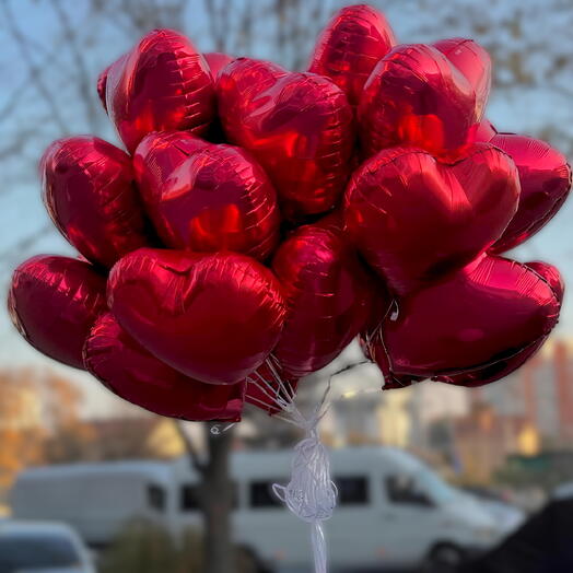 20 li Helyum Kalp Balonlar