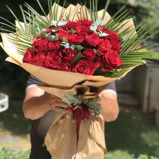 33 RED ROSES  BOUQUET