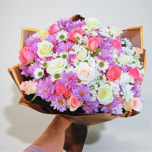 Renkli Papatya ve Gul Şoleni