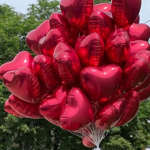 🎈 50 li Kırmızı Kalp Balon Seti