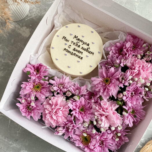 Birthday Bento Cake with Fresh Flowers | Gift Box 💐