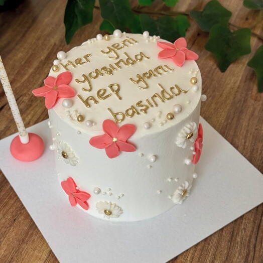 4/6 kişilik flowers cake