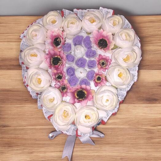 Şakayık ve çikolata arajman