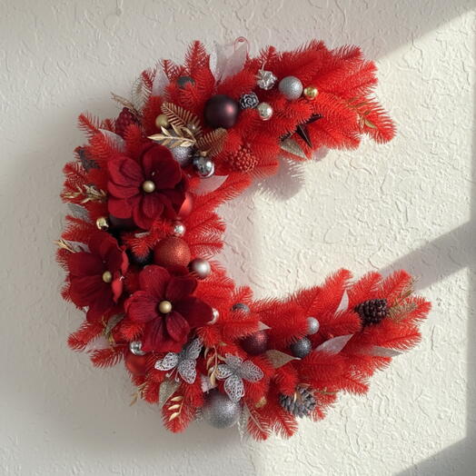 Parlak yılbaşı çelengi