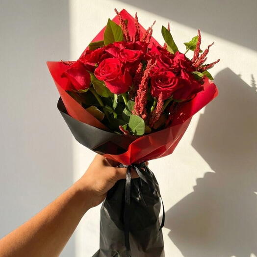 İthal 15 Kırmızı Gul Buketi