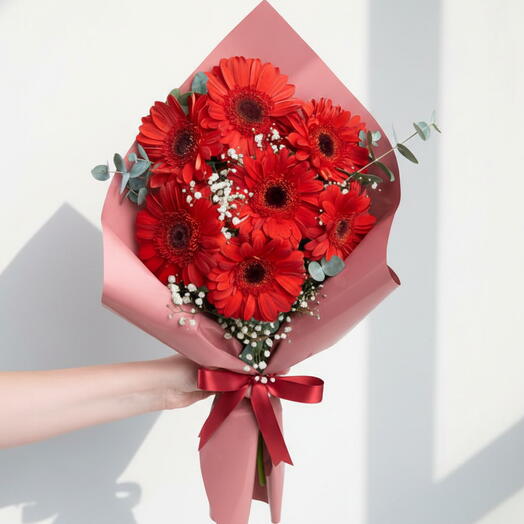 Kırmızı Gerbera Buketi