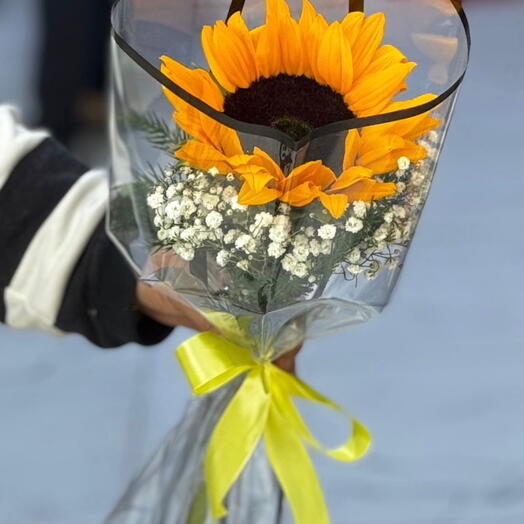 Tek Ayçiçeği Buketi