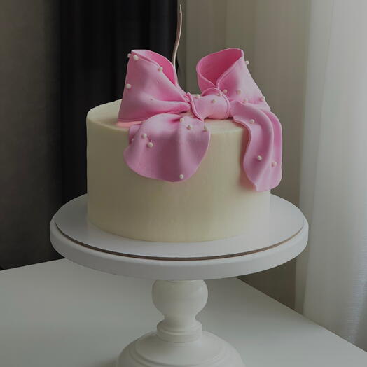 Pink Bow Elegance Cake 🎀