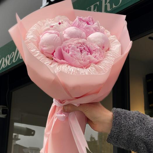 6 Pembe Şakayık Buketi