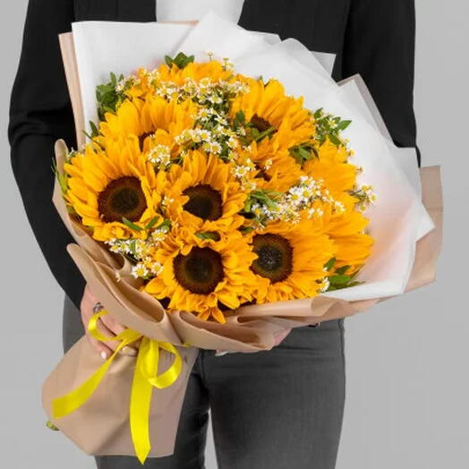15 Adet Ayçiçeği Buketi