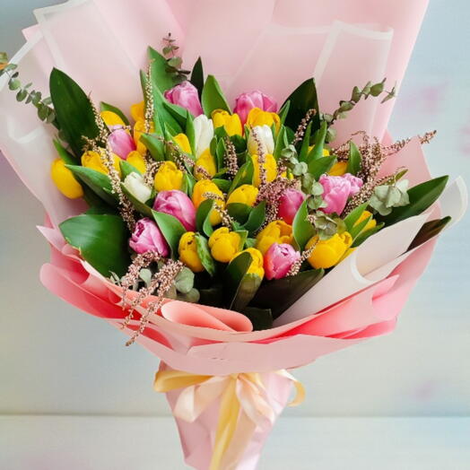 Mix tulips bouquet - Renkli lale buketi