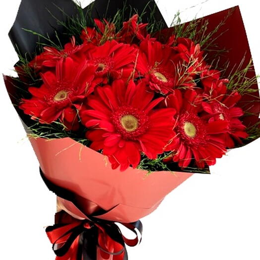 Kırmızı gerbera buketi 1