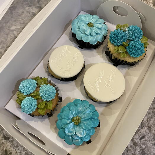 Blue Birthday Cupcake - Mavi Doğum Gunu Temalı Cupcake (6)