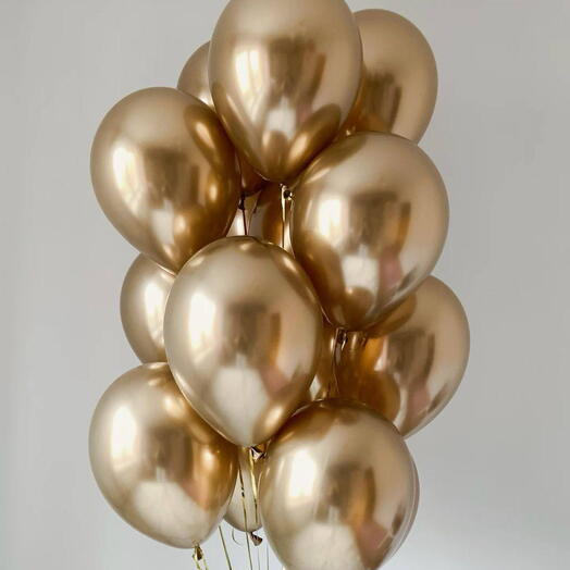 Altın renkli  16 lı balon seti