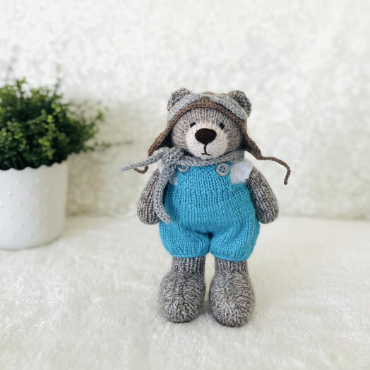 El Yapımı Amigurumi Pilot Ayıcık - Sevimli Hediye