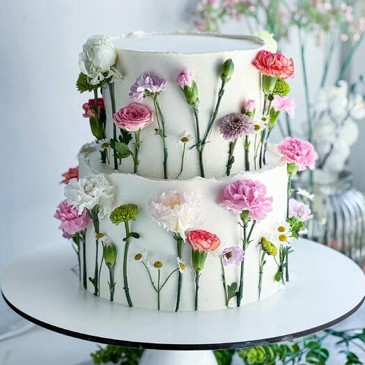 Premium Çiçekli Sanat Pastası