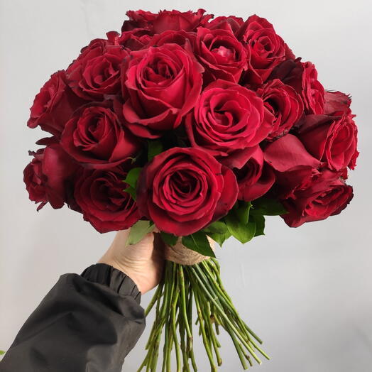 İthal 50 gullu buket kırmızı gul