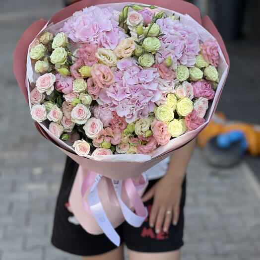 Pastel lovers gortenzia bouqet