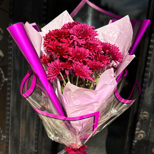 Mor Kasımpatı Buketi – Sevgili, Aşk, Hediye, Özel Gun Buket, Kasımpatı Çiçeği Surpriz Hediye, Şık ve Sade Buket Aranajmanı