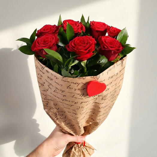 7 Adet Kırmızı Gul Buketi