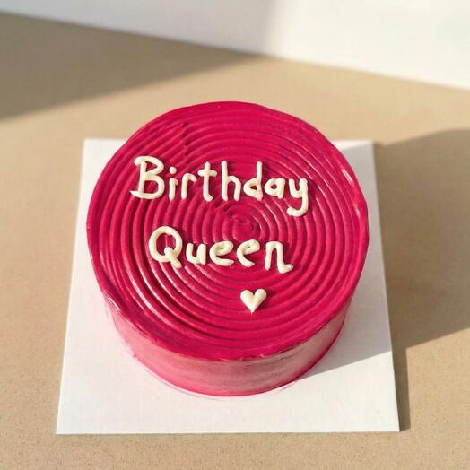 Bento cake with "Birthday Queen" written on it