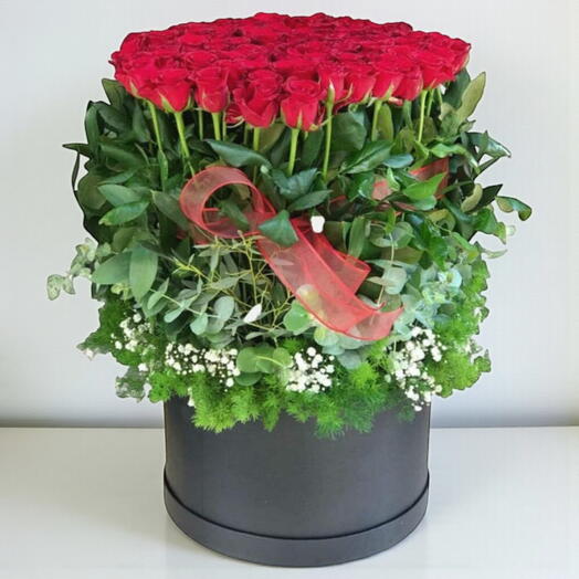 Kutuda 101 Kırmızı Gul