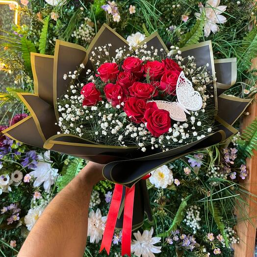 M 11Lİ KIRMIZI GÜL BUKETİ