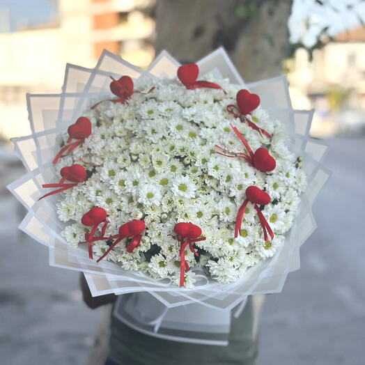 Dev boy papatya buketi