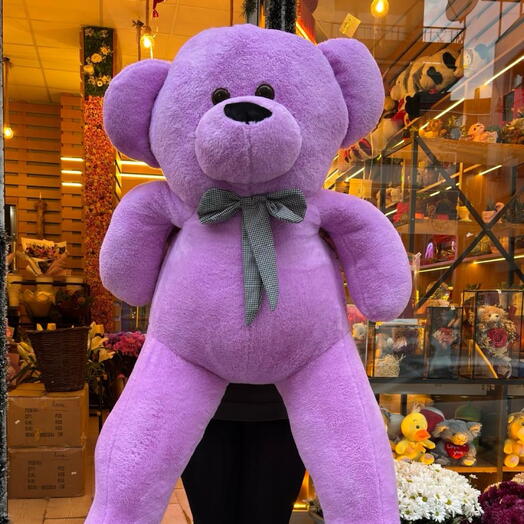 🧸💜 150 cm Dev Mor Ayıcık Peluş – Buyuk Boy, Premium Peluş