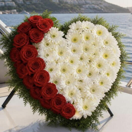 Red White Love Heart