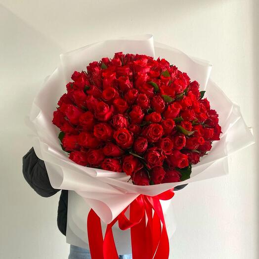 51 Kırmızı gul buketi