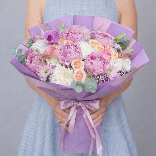 Şakayık Spray Guller ve Anastasia Çiçek Buketi