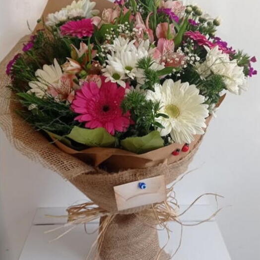 Karışık Gerbera buketi