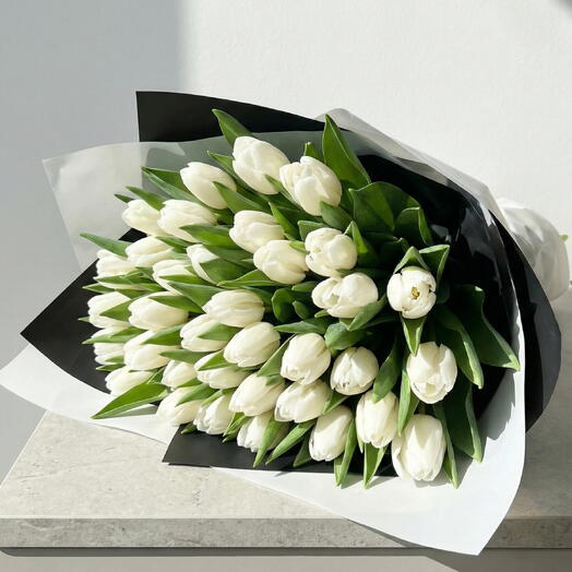 40 beyaz lale buketi