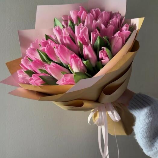 41 Pembe Lale Buketi