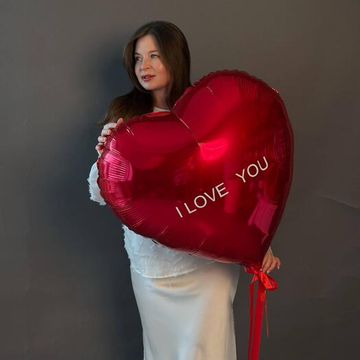 Kırmızı  yazılı balon