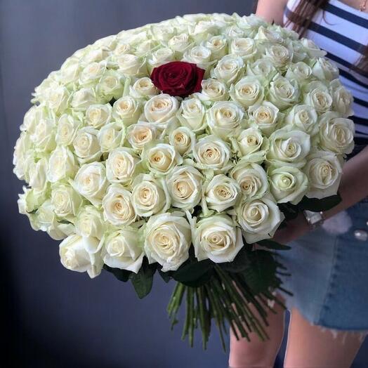 101 Beyaz gul buket