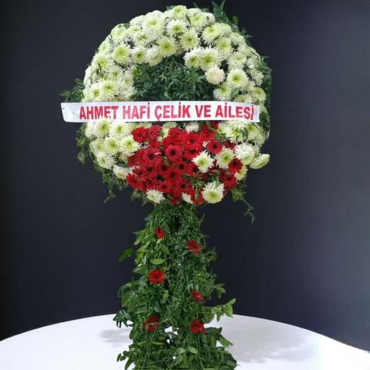 Gerbera kirmizi beyaz