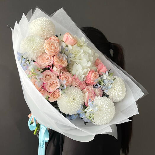 Pompon krizantem buketi