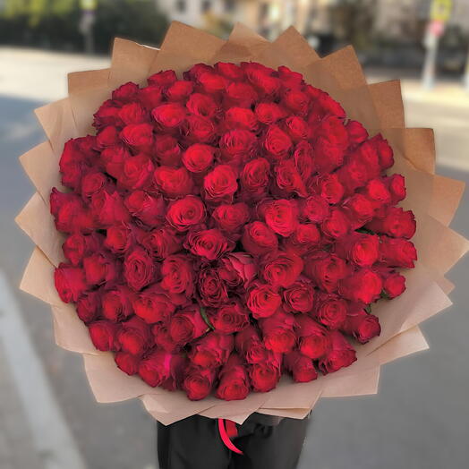 101 li Kırmızı Gul Buketi