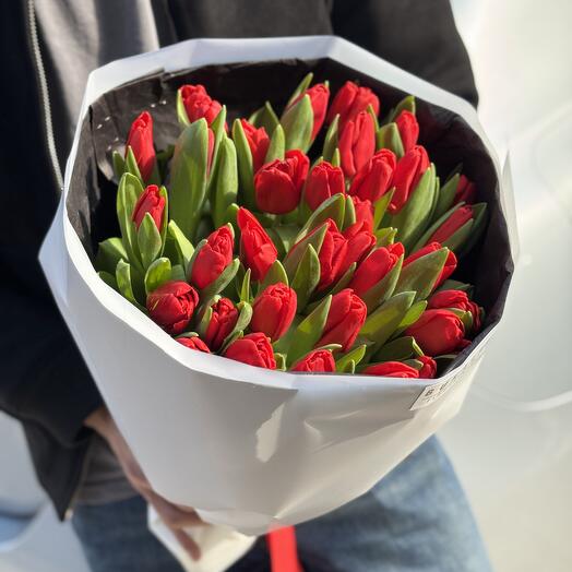 35 red tulip