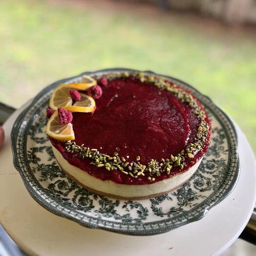 Frambuazlı,çilekli cheesecake